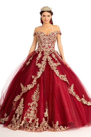 Besticktes schulterfreies Ballkleid von Elizabeth K GL1972