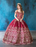 Abito da Quinceañera Spalla Scoperta Ricamato di Calla KY75110