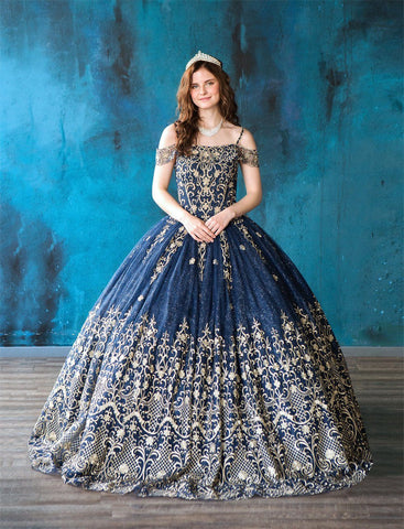 Besticktes schulterfreies Quinceanera-Kleid von Calla KY75110