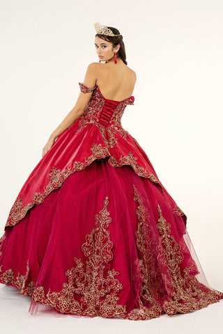 Besticktes Satin-Ballkleid von Elizabeth K GL1930