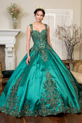 Robe de bal en satin brodé par Elizabeth K GL1930