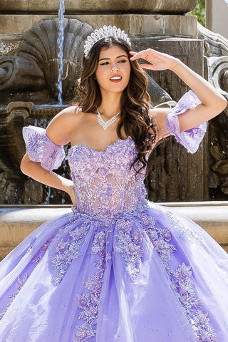 Besticktes Sweetheart-Ballkleid von Petite Adele PQ1026