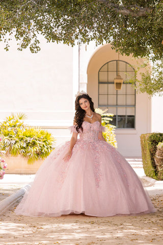 Besticktes Sweetheart-Ballkleid von Petite Adele PQ1026