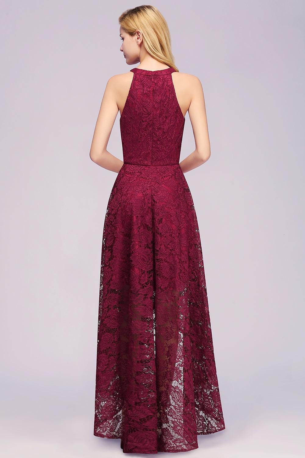 Fabulous A-Line Scoop Sleeveless Appliques Lace Bridesmaid Dresses