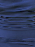 Satin-Trägerloses Ballkleid mit Spitze und Handschuhen