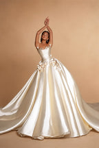 Eightree Elegant A-Line Wedding Dresses Sweetheart Princess Appliques Bridal Dress Women Evening Wedding Prom Gowns Customized