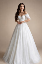 HERBURN Trendy Pleated Wedding Dresses New Arrival Appliques A-line Lace up Sleeveless Robe De Soiree De Mariage Customized
