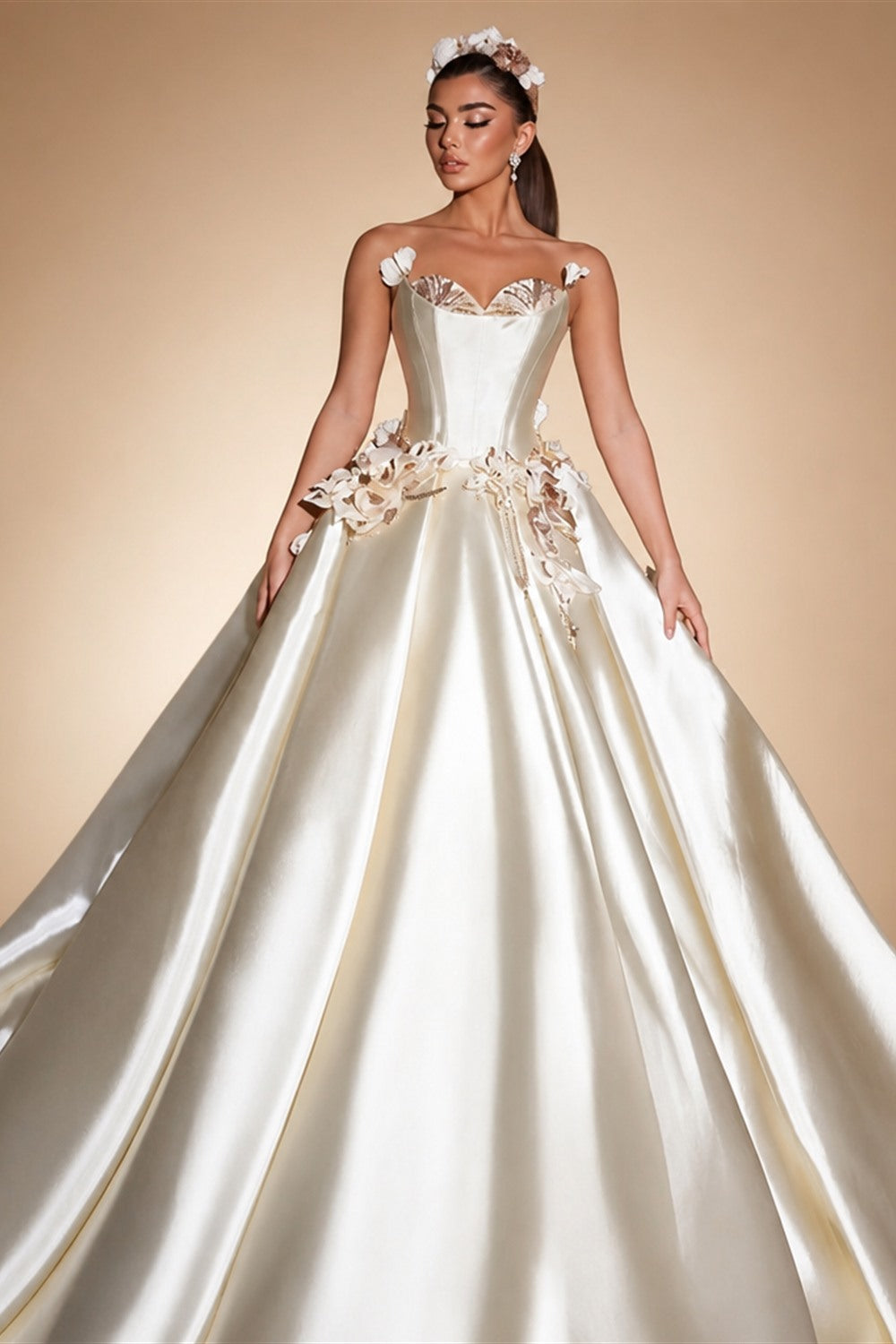 Eightree Elegant A-Line Wedding Dresses Sweetheart Princess Appliques Bridal Dress Women Evening Wedding Prom Gowns Customized