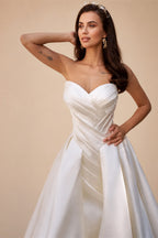Sleeveless Satin A-Line Wedding Dress 2026 Sweetheart Backless Princess Bride Gown Plus Size Vestido De Noiva | Nightbubo