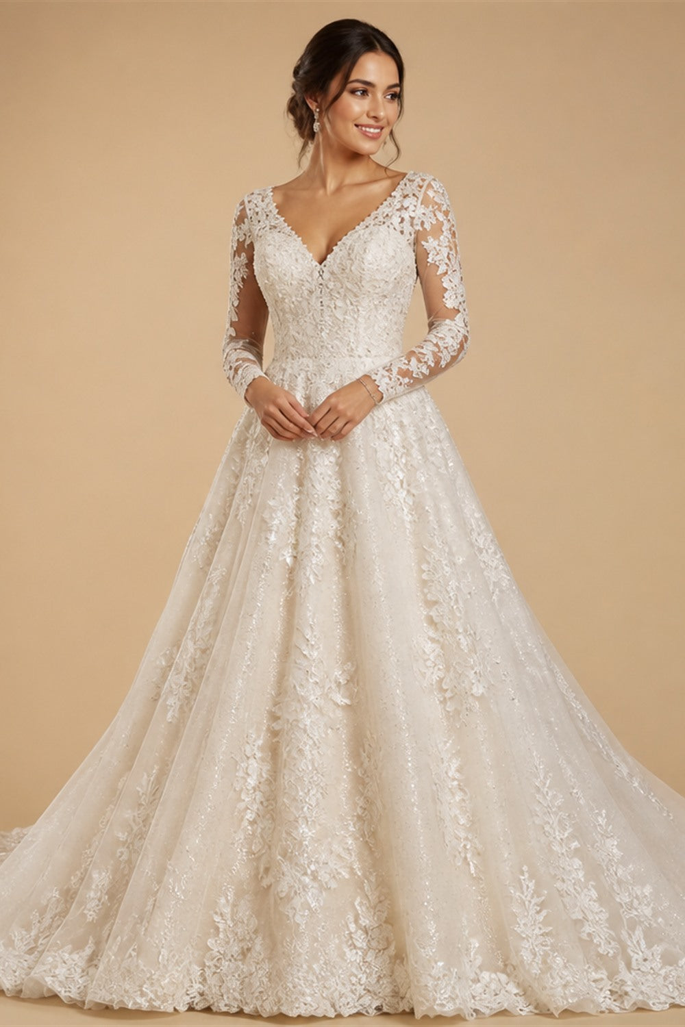 Eightree Elegant A-Line Wedding Dresses Sweetheart Princess Appliques Bridal Dress Women Evening Wedding Prom Gowns Customized