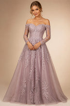 ANGEL Boho A-Line Lace Wedding Dresses Customized For Woman Long Puff Sleeves Tulle Bridal Gowns Applique Bride Dress Plus Size