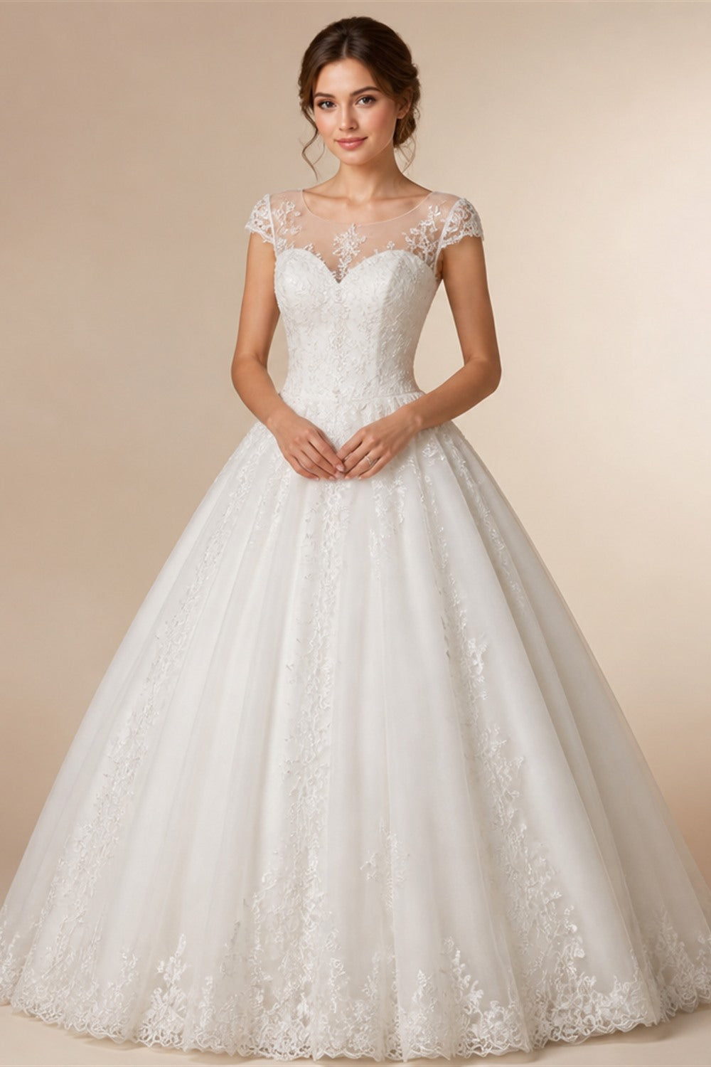 HERBURN Trendy Pleated Wedding Dresses New Arrival Appliques A-line Lace up Sleeveless Robe De Soiree De Mariage Customized