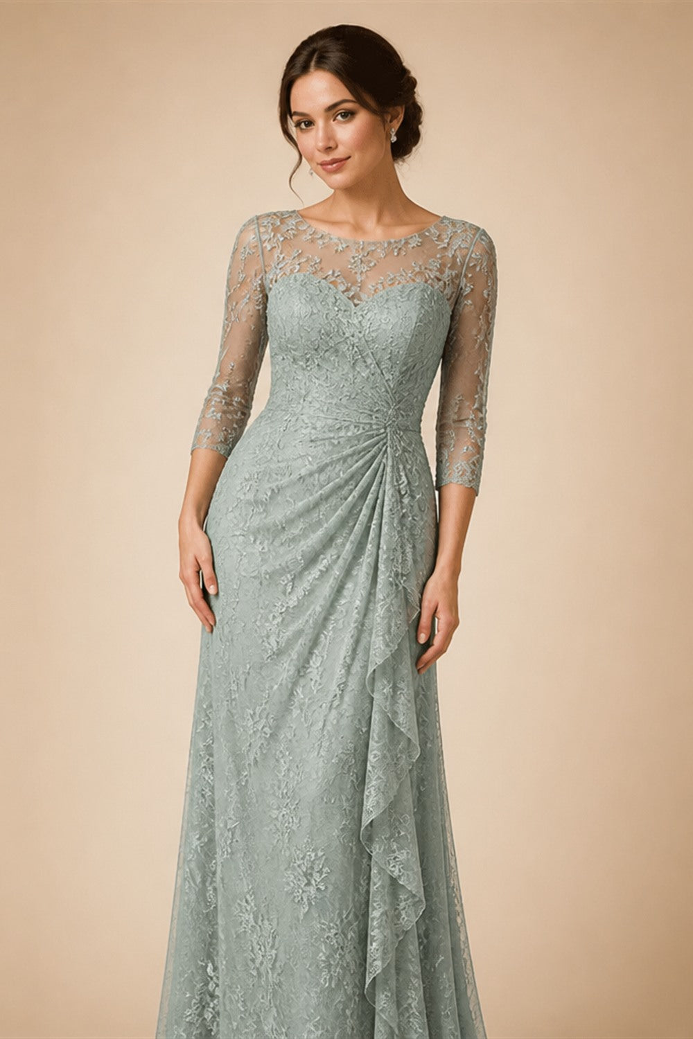 Bohemian Lace & Chiffon A-Line Wedding Dress Puff Sleeves Pockets Bridal Gown Vestido De Novia Boda 2026 Customized | Nightbubo