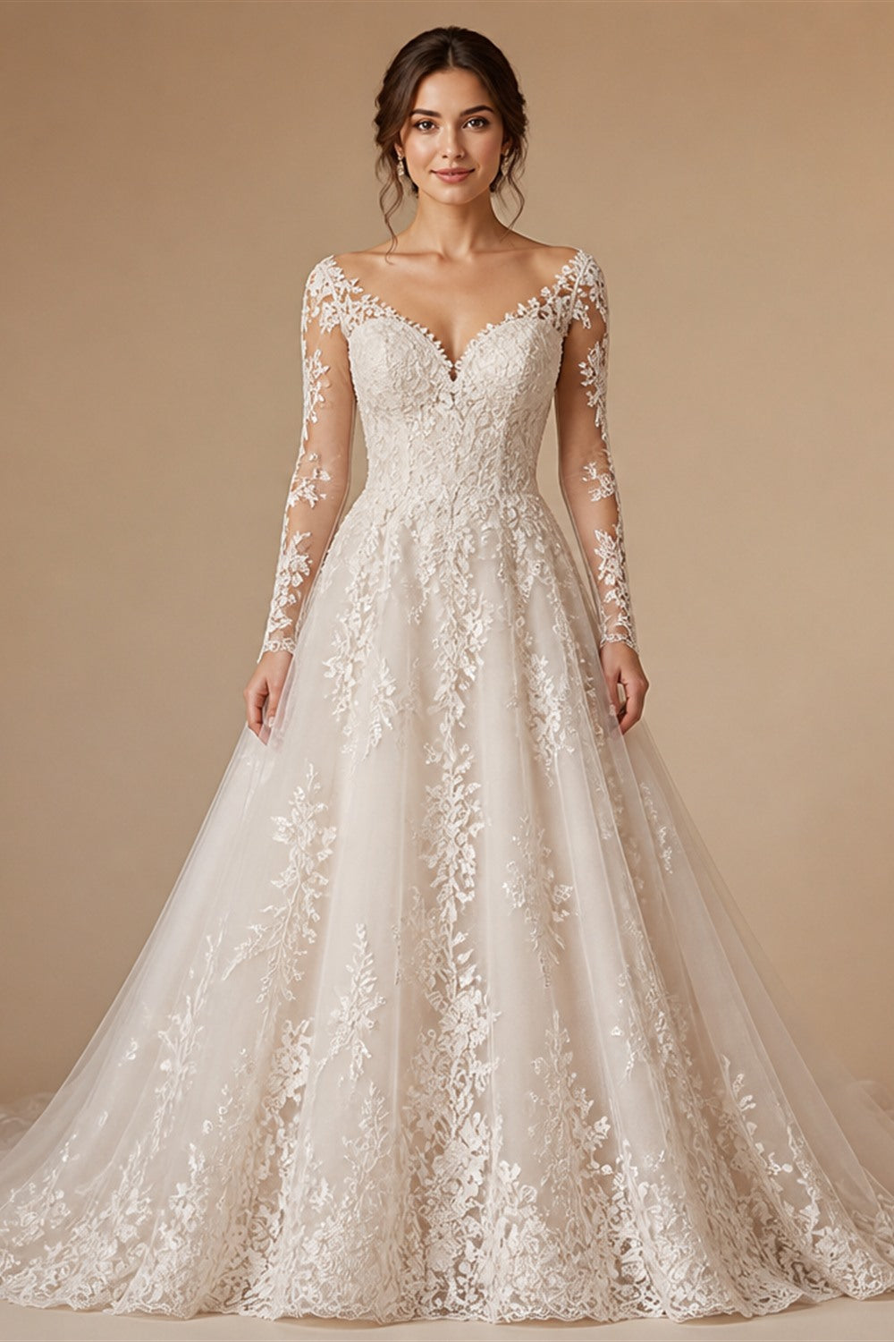 Kyoto Customized White Off-the-Shoulder Pearl Chain Wedding Dress A-Line Lace-Up vestidos de noche Court Train robe de mariée