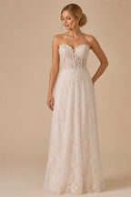 Classic Satin Strapless Sleeveless Bow Pleat A-Line Wedding Dresses Sweetheart Ball Gown Customized