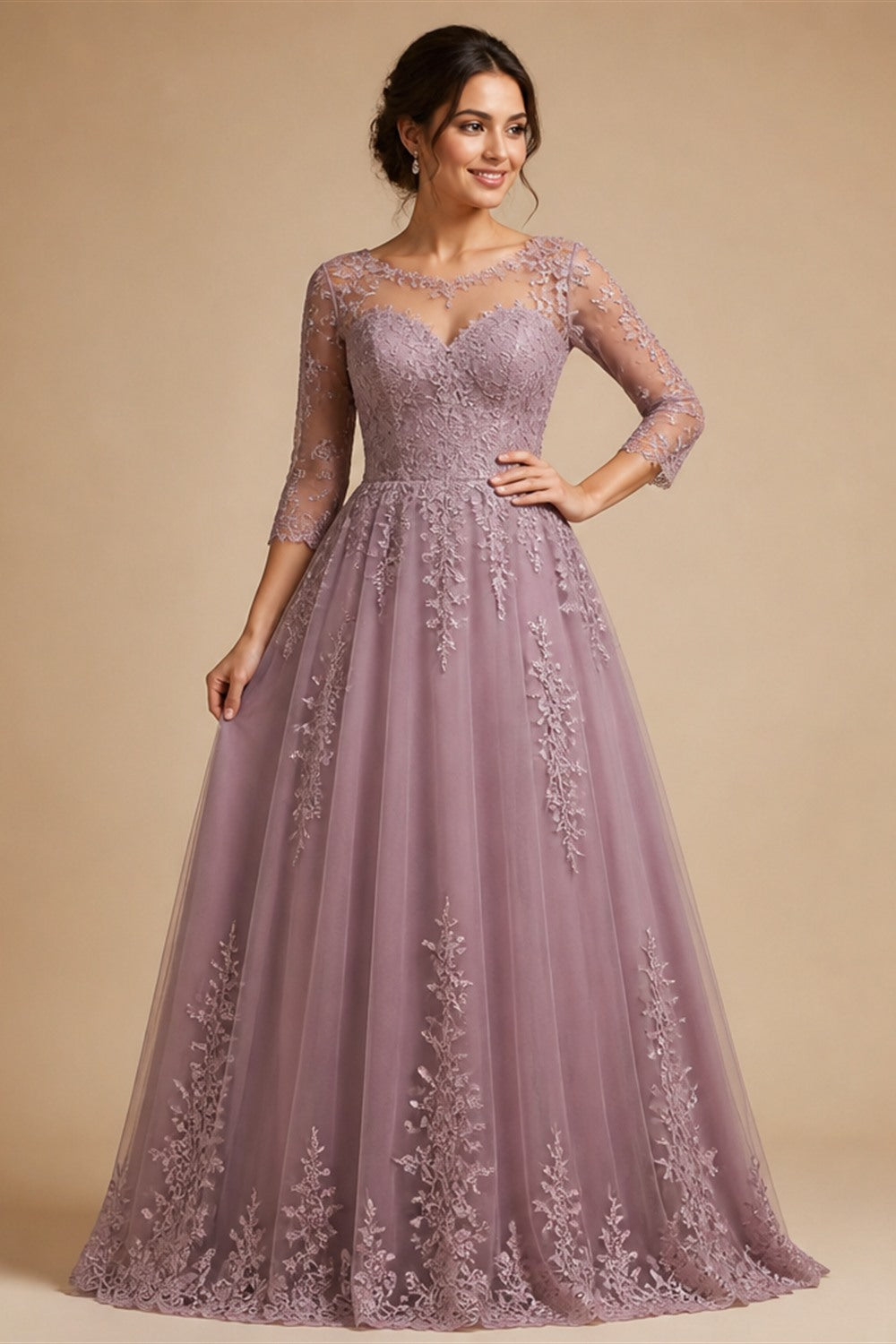 Customized Elegant Wedding Dress High-neck Ball Gown Princess Bride Gown Luxury A-line Long Bridal Vestidos De Novia | Nightbubo