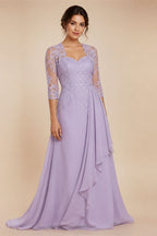 Bohemian Lace & Chiffon A-Line Wedding Dress Puff Sleeves Pockets Bridal Gown Vestido De Novia Boda 2026 Customized | Nightbubo