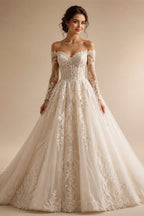 JEHETH Beautiful Applique A-Line Embroidered Yarn Halter Backless Wedding Dress Sexy V-Neck Floor-Length Slit 2024 Bridal Dress