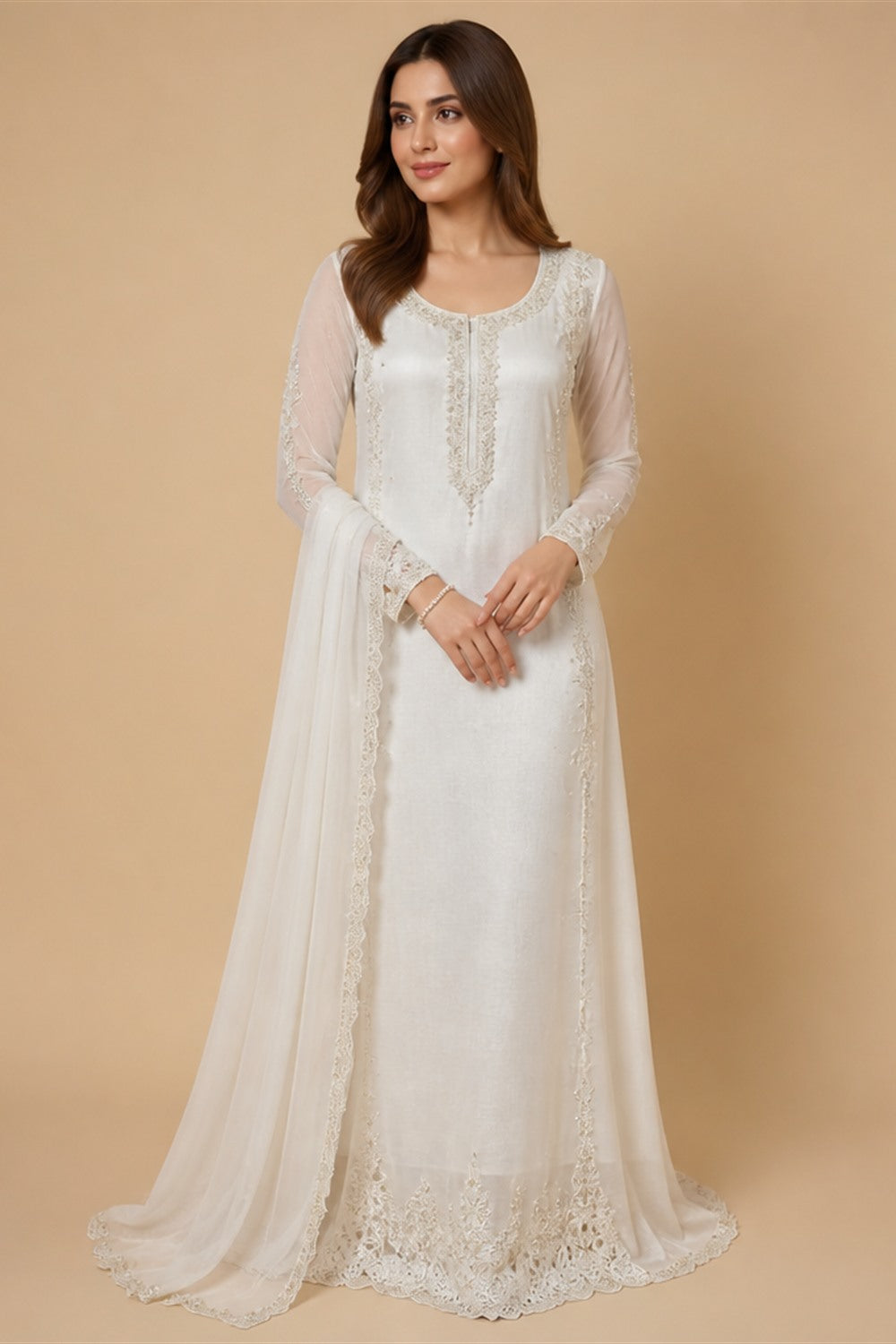 Customized Elegant Wedding Dress High-neck Ball Gown Princess Bride Gown Luxury A-line Long Bridal Vestidos De Novia | Nightbubo