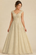 Customized Luxury Sequins Lace Applique Ball Gown Wedding Dress Off Shoulder Appliques Long Sleeve Bridal Gown | Nightbubo
