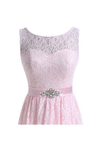 Flesh Pink Lace Short Homecoming Dresses Prom Dresses PG053