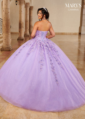 Quinceanera-Kleid mit bodenlangen Ärmeln von Mary's Bridal MQ1092