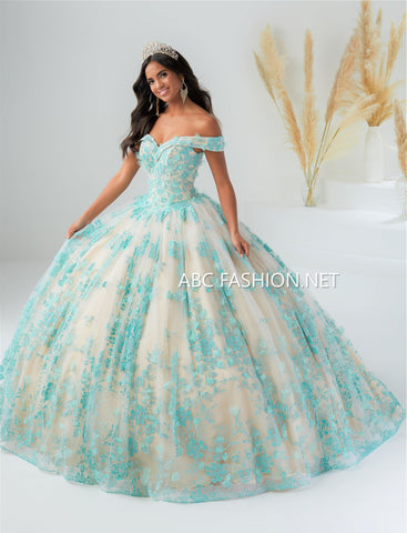 Quinceanera-Kleid mit Blumenapplikation von Fiesta Gowns 56445