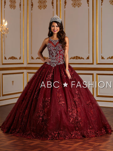 Quinceanera-Kleid mit Blumenapplikation von House of Wu 26884