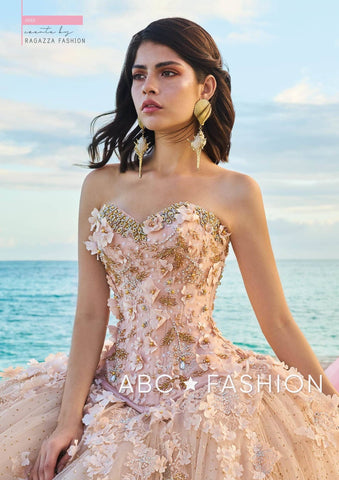 Geblümtes 2-teiliges Quinceanera-Kleid von Ragazza D08-508