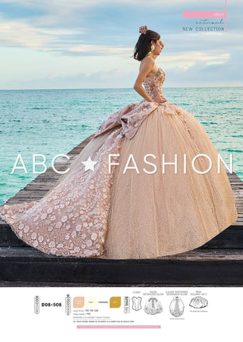 Geblümtes 2-teiliges Quinceanera-Kleid von Ragazza D08-508
