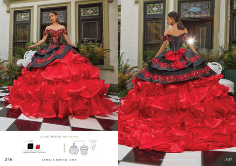 Geblümtes Charro-Quittenkleid von Ragazza MV17-117