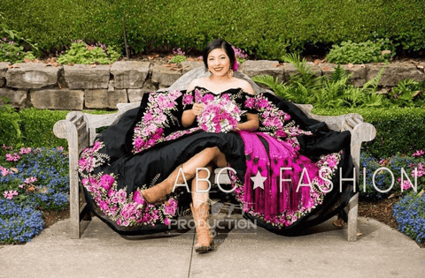 Geblümtes Charro-Quittenkleid von Ragazza MV15-115