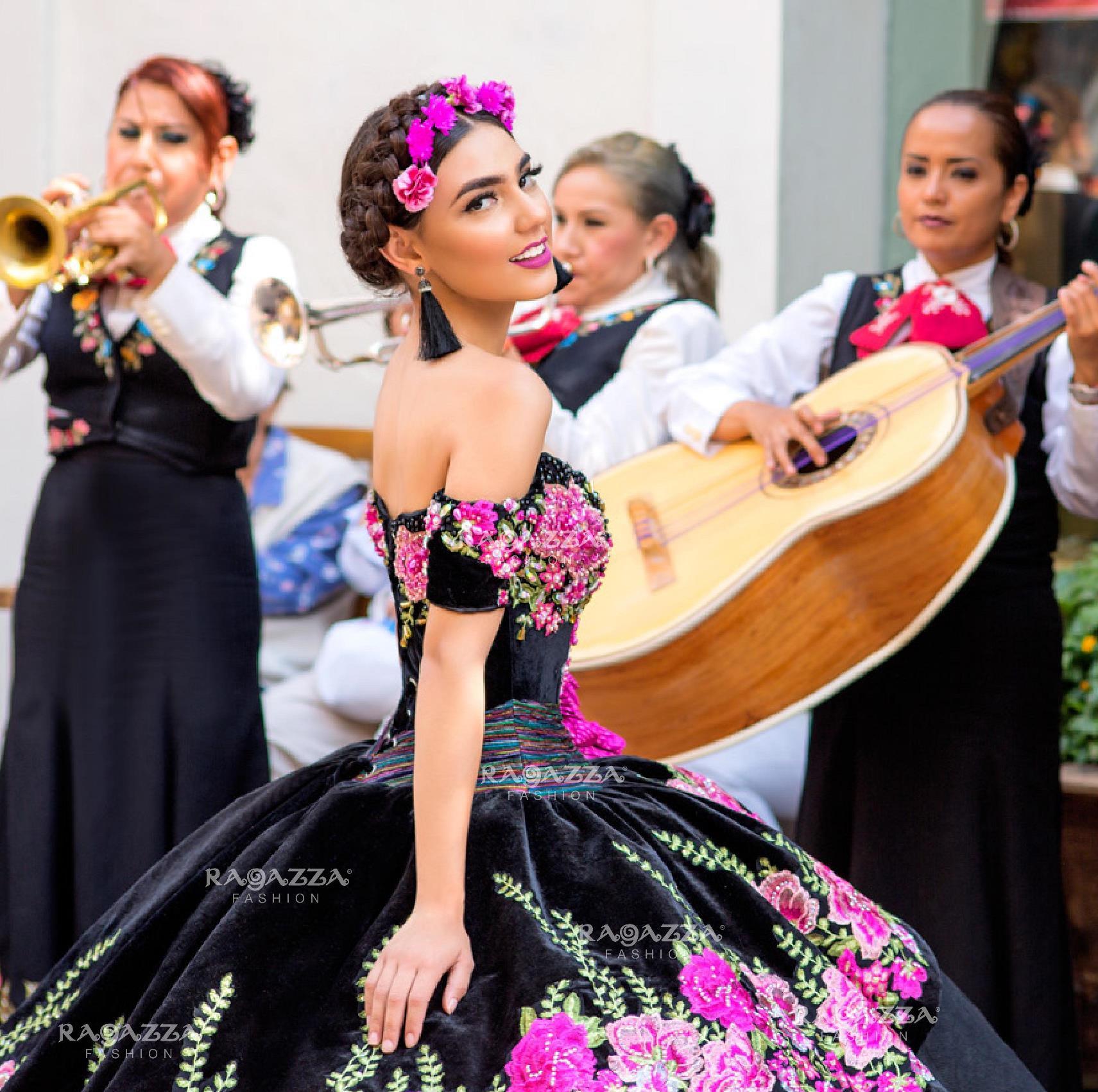 Floral Charro Quince Dress by Ragazza MV15-115