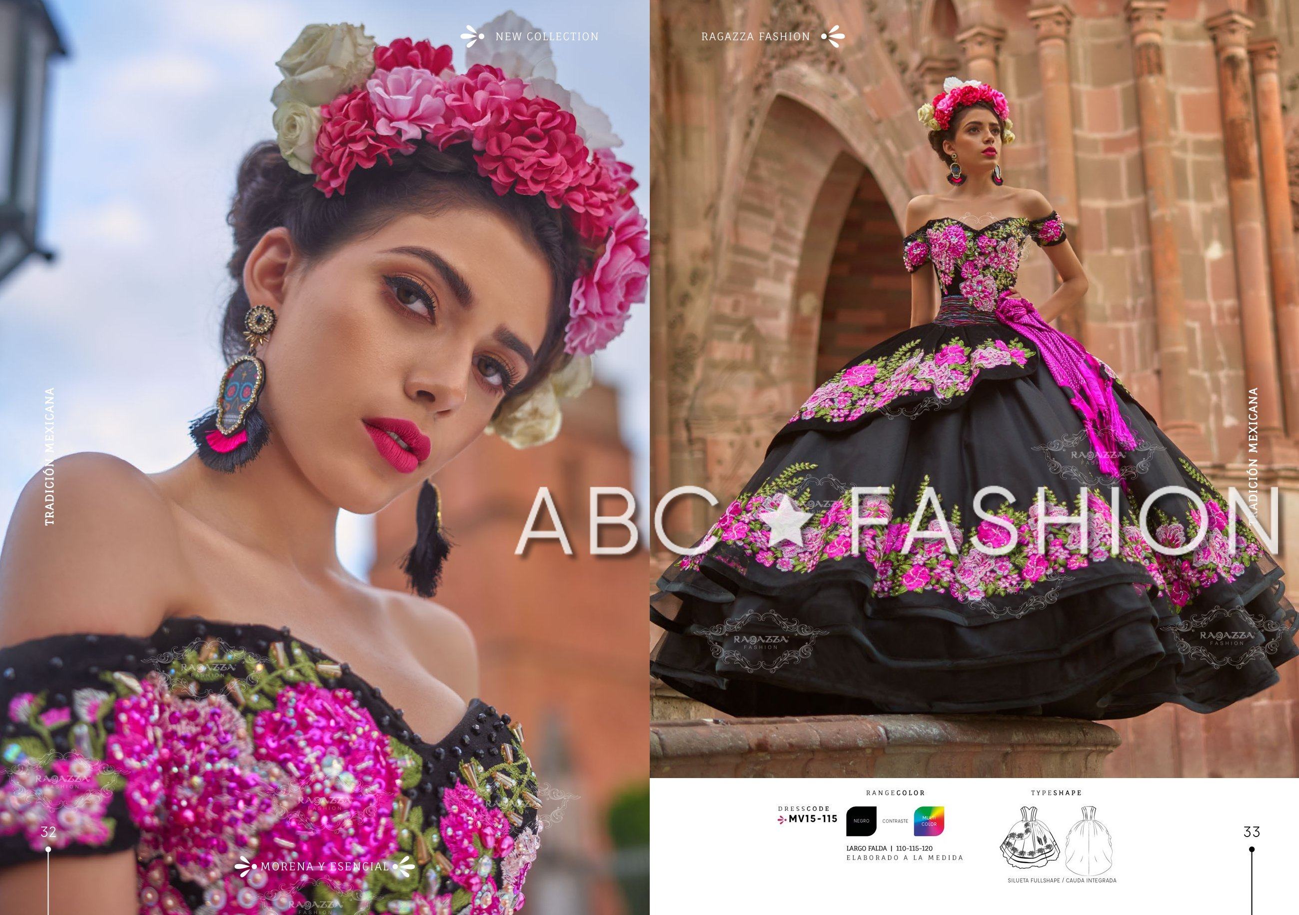 Floral Charro Quince Dress by Ragazza MV15-115