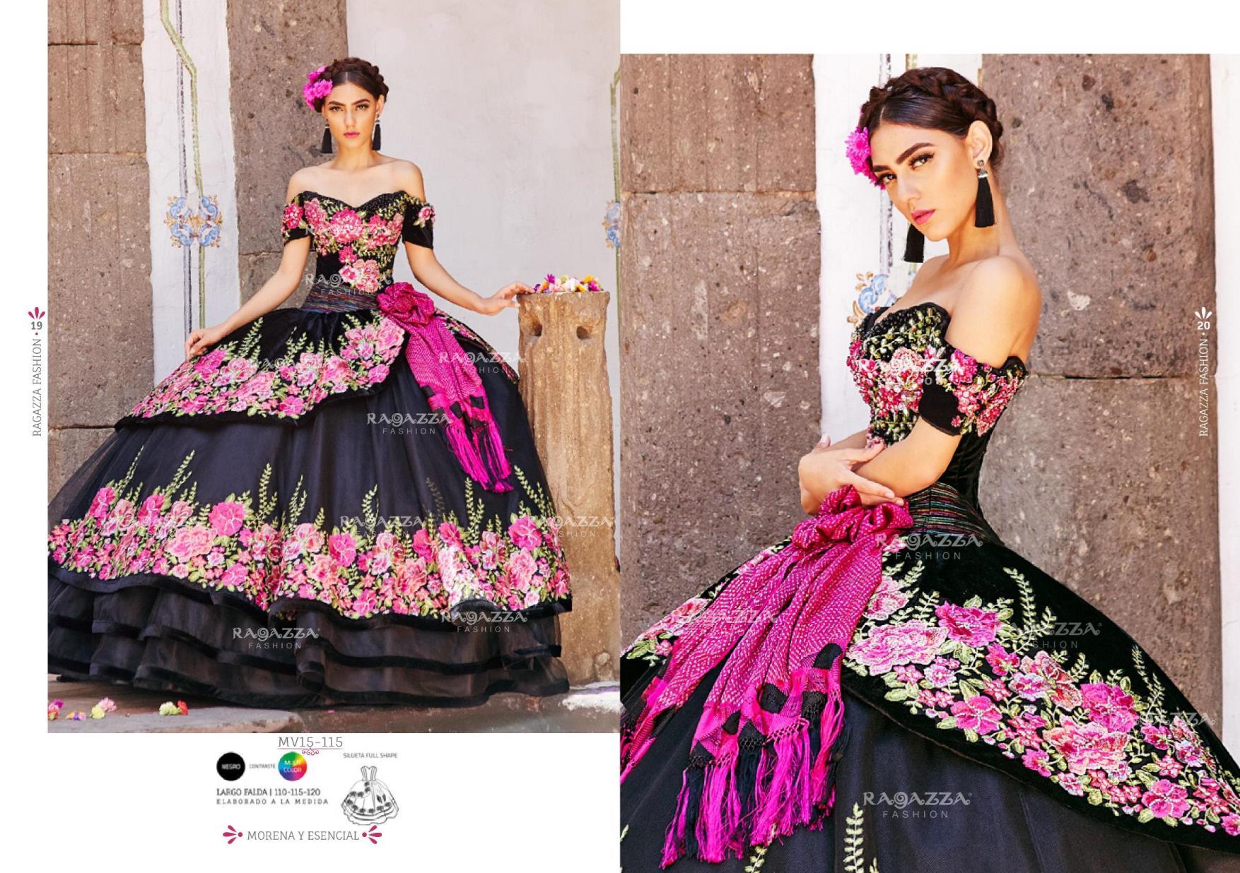 Floral Charro Quince Dress by Ragazza MV15-115