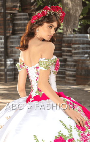 Geblümtes Charro-Quinceanera-Kleid von Ragazza MV33-133