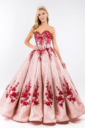Robe de bal scintillante brodée de motifs floraux par Elizabeth K GL1957