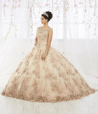 Quinceanera-Kleid mit Blumenstickerei von House of Wu 26918