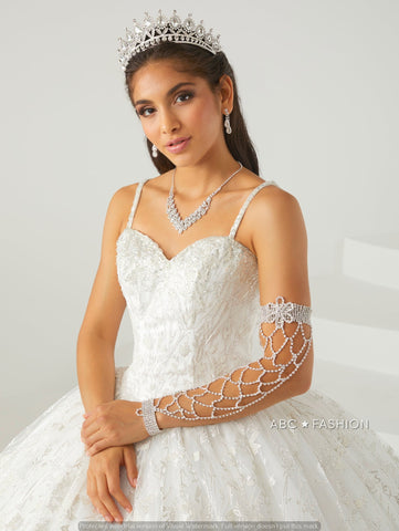 Quinceanera-Kleid mit Blumen-Glitzer von Fiesta Gowns 56437