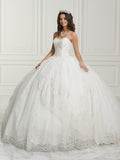 Quinceanera-Kleid mit Blumen-Glitzermuster von House of Wu 26985