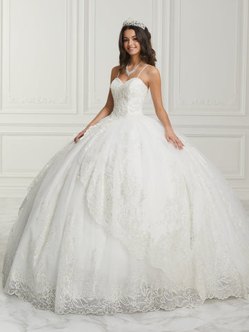 Quinceanera-Kleid mit Blumen-Glitzermuster von House of Wu 26985