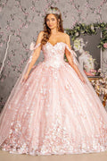 Ballkleid mit Blumenmuster und schulterfreiem Cape-Ärmeln von GLS Gloria GL3465