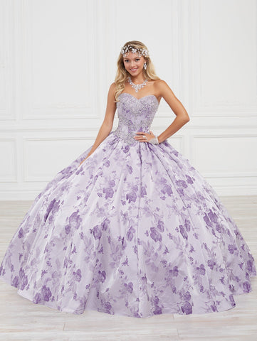 Quinceanera-Kleid mit Blumendruck von House of Wu 26974