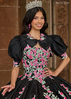 Floral Tiered Lace Quinceanera Dress by Rachel Allan RQ5002