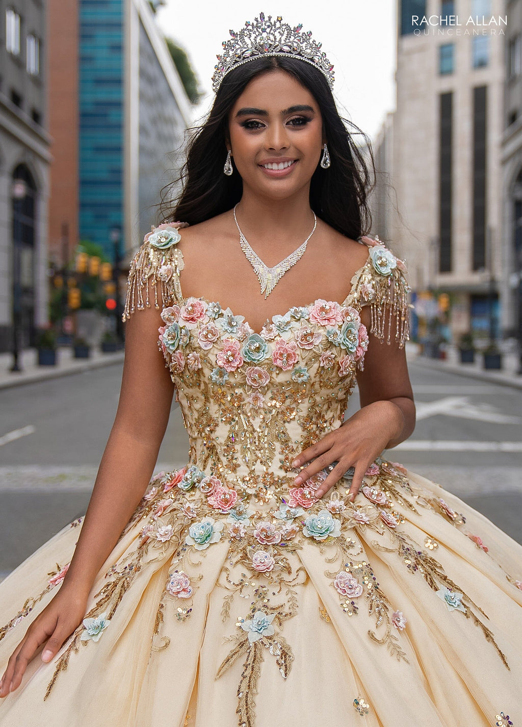 Fringe Cap Sleeve Quinceanera Dress by Rachel Allan RQ3126