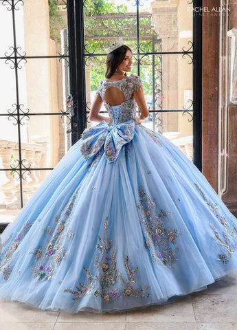 Quinceanera-Kleid mit Fransen und Flügelärmeln von Rachel Allan RQ3126