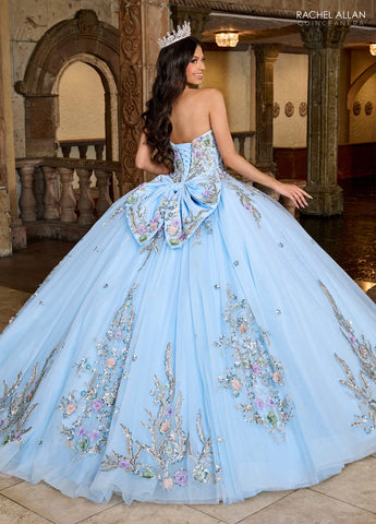 Quinceanera-Kleid mit Fransen und Flügelärmeln von Rachel Allan RQ3126
