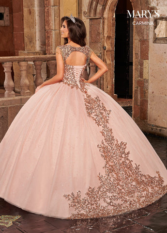 Quinceanera-Kleid mit Fransenärmeln von Mary's Bridal MQ1085