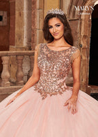 Fringe Sleeve Quinceanera Dress by Mary's Bridal MQ1085