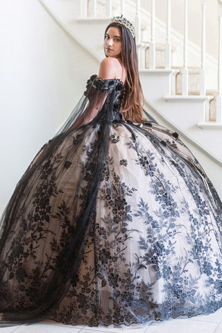 Ballkleid mit Cape-Ärmeln und Applikation von GLS Gloria GL3500